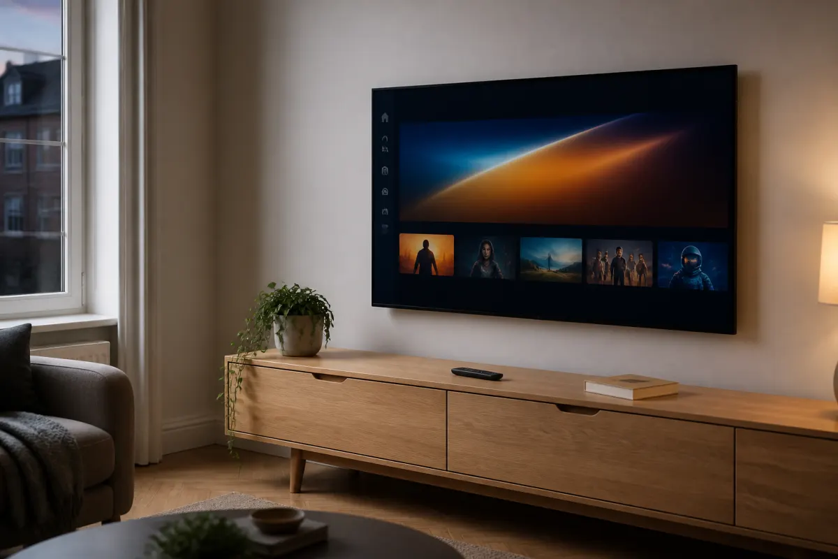 Living room TV ready for XtreamHD IPTV setup